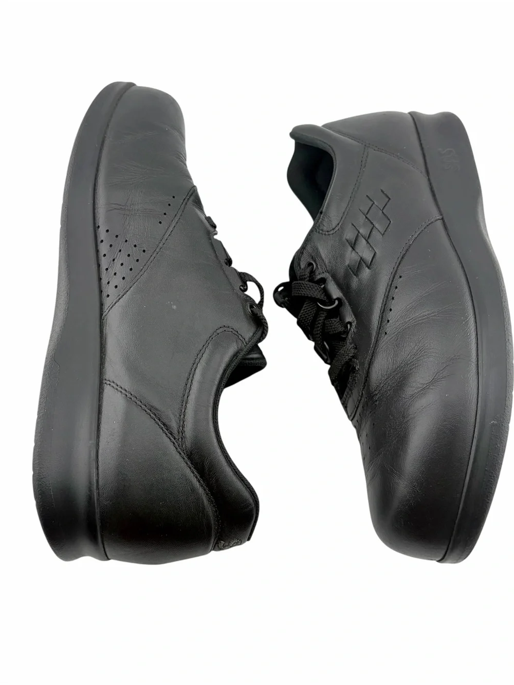 SAS Free Time Comfort Lace Up Shoe Womens 8WW Black Walking Not Original Insoles